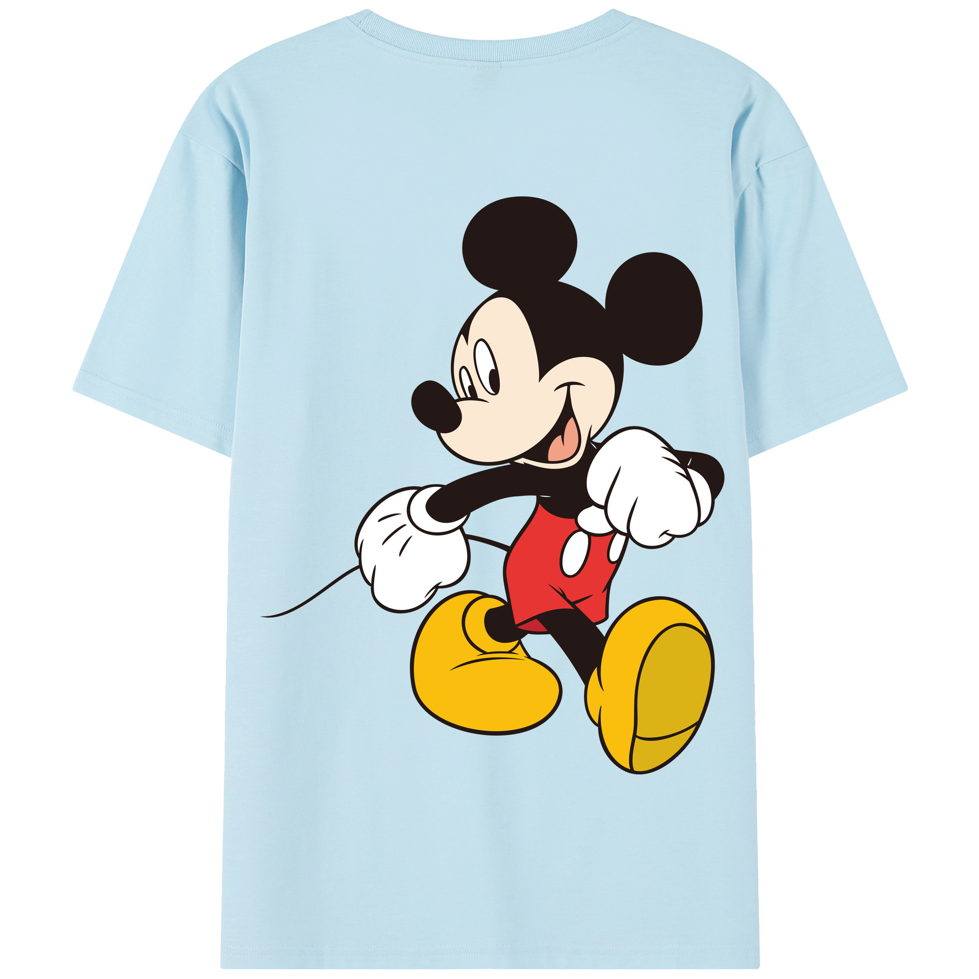 （画像用） ミッキーマウス Mickey Mouse 綿100％半袖Tシャツ（背面プリント）